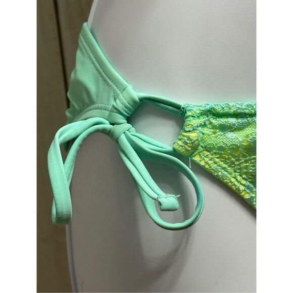 Xhilaration Yellow Green Lace Bikini Size SM - Picture 4 of 11